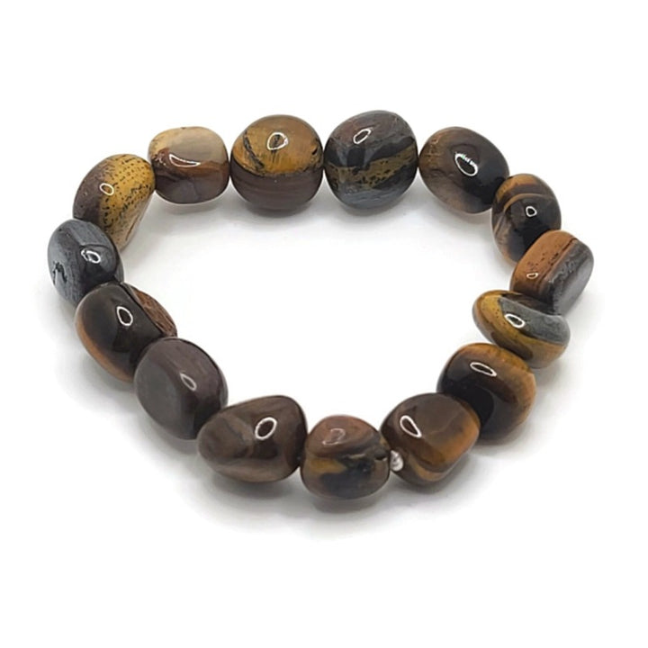 Tiger's Eye Elastic Tumbled Stone Bracelet