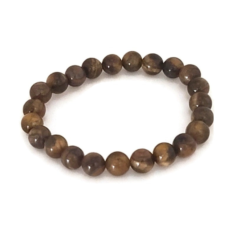 Tiger's Eye Elastic 8 mm Round Bead Bracelet