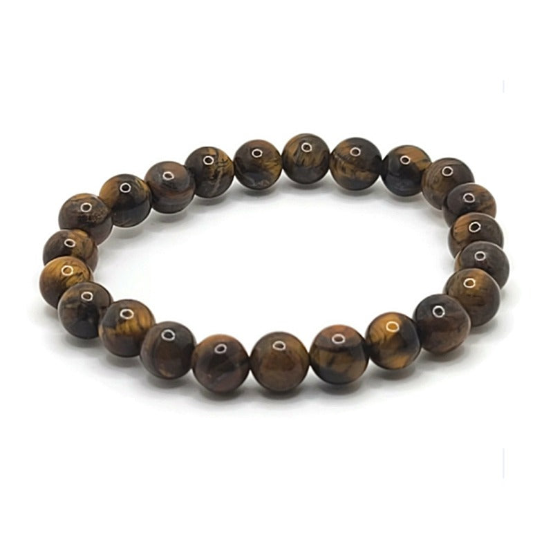 Tiger's Eye Elastic 8 mm Round Bead Bracelet