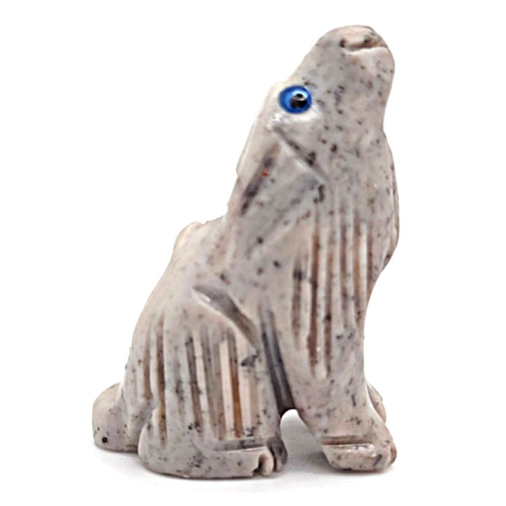 Wolf Dolomite Spirit Animal Figurine D - Ivory