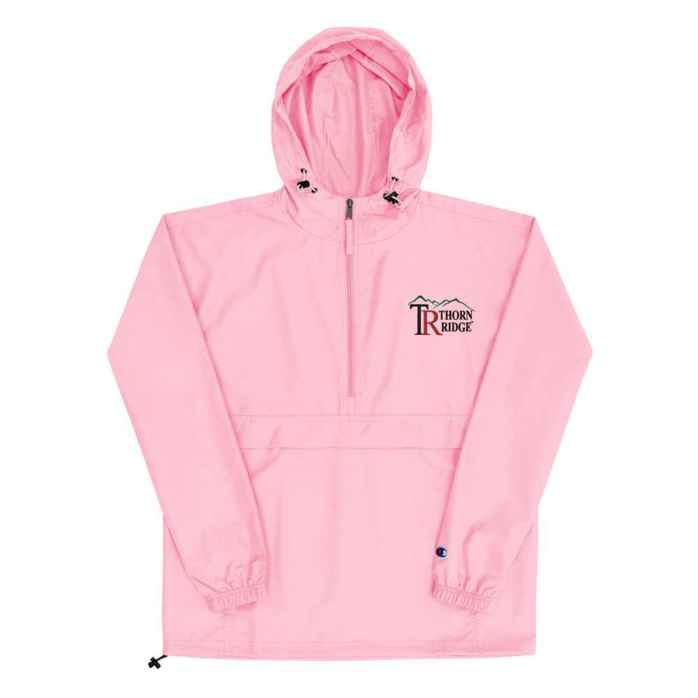 Embroidered Champion Packable Jacket Pink Candy