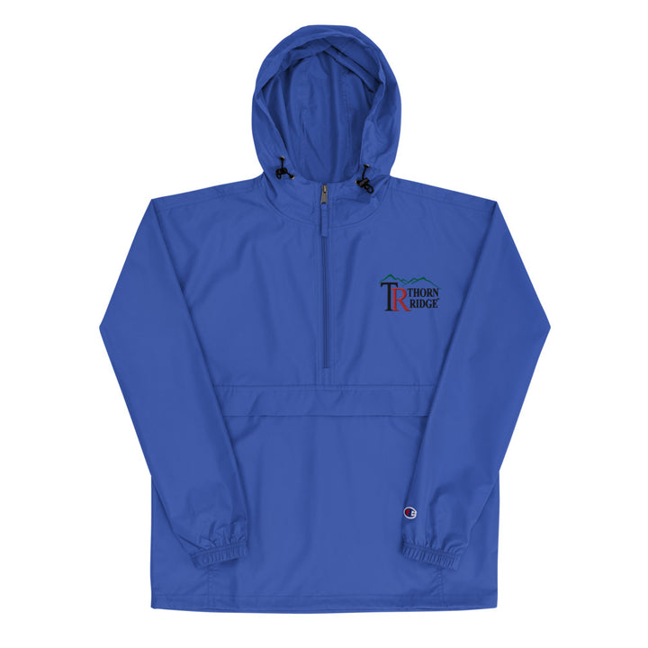 Embroidered Champion Packable Jacket Royal Blue