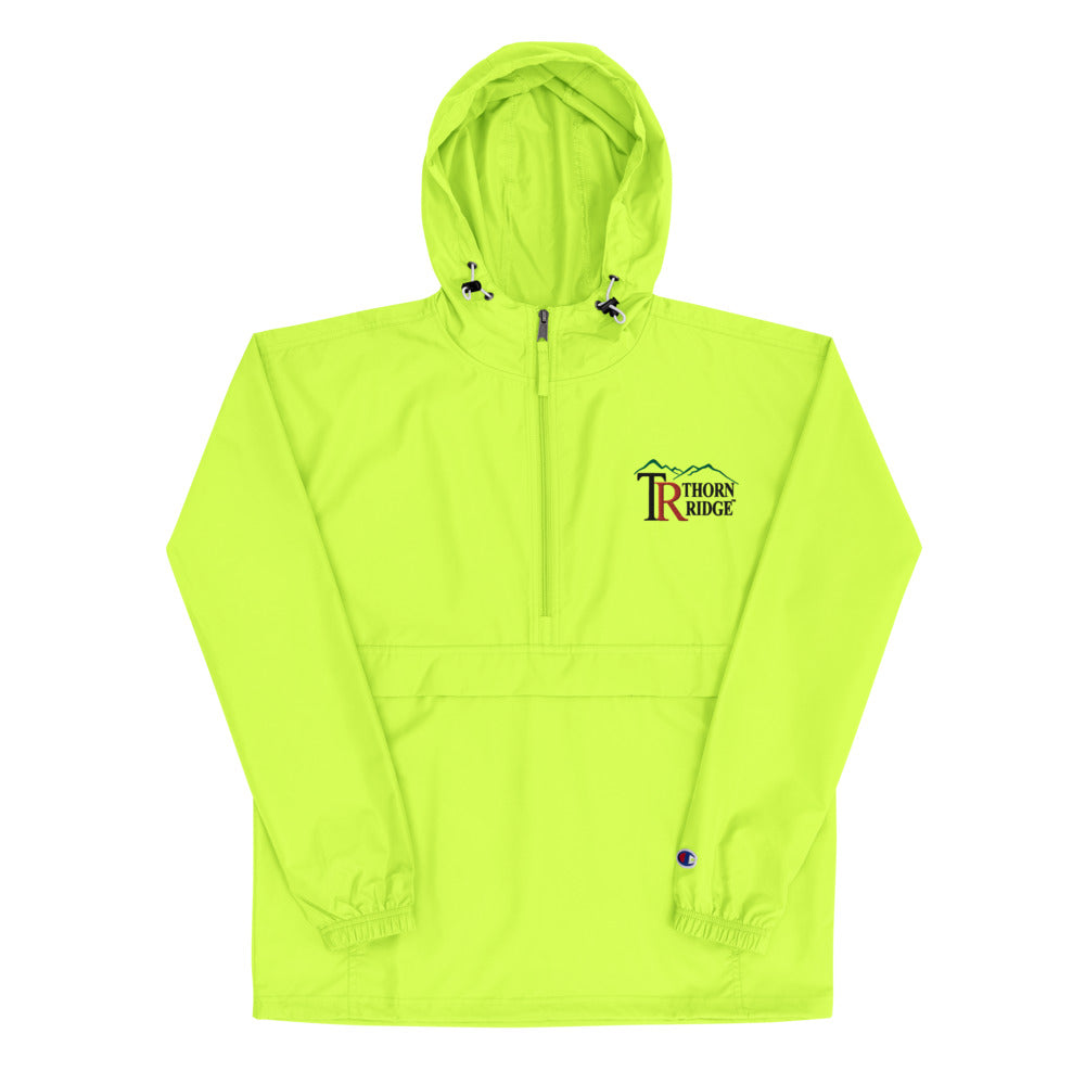 Embroidered Champion Packable Jacket Safety Green