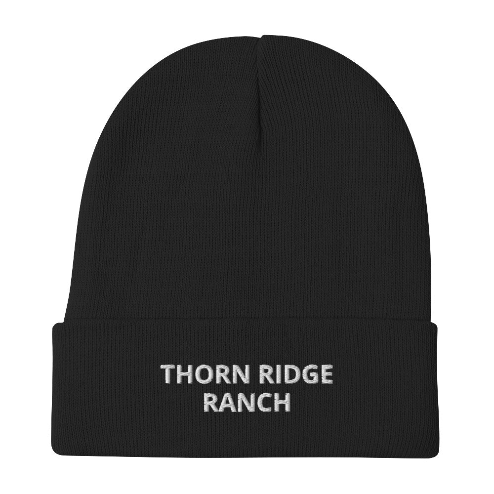 Embroidered Beanie Black