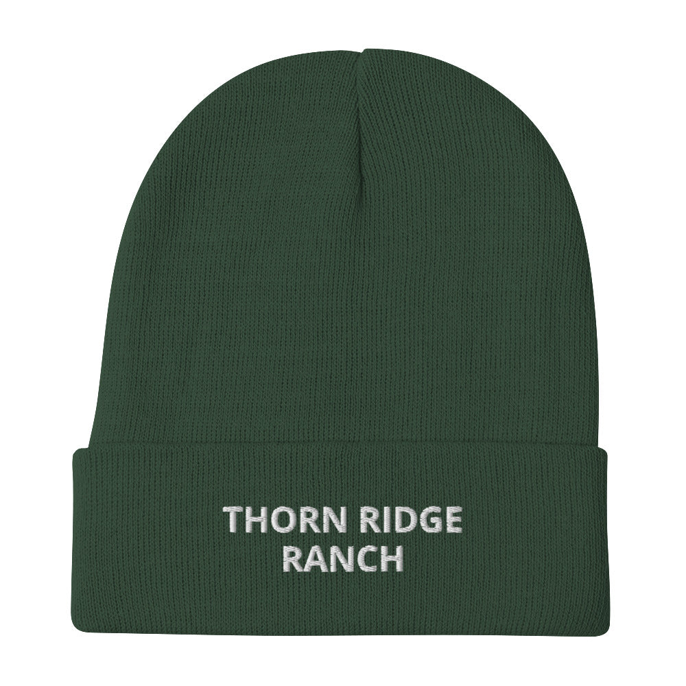 Embroidered Beanie Dark green