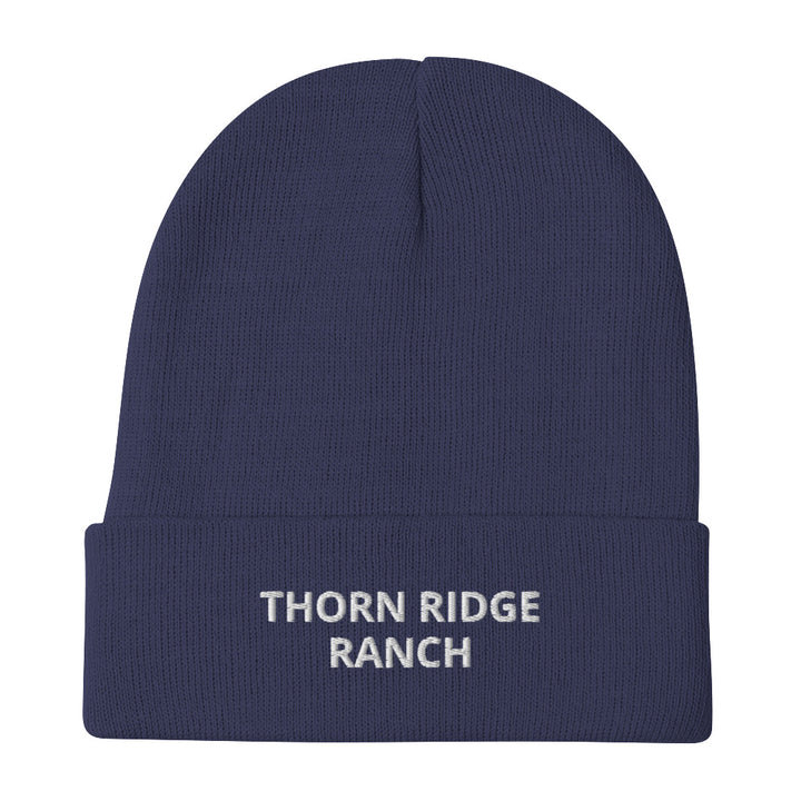 Embroidered Beanie Navy