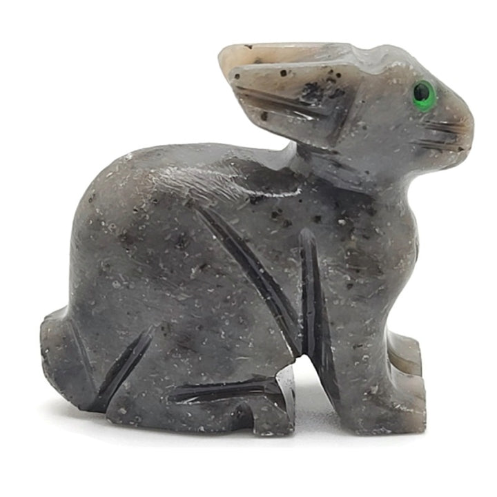 Thorn Ridge Rabbit Dolomite Spirit Animal Figurine D - Dark Gray