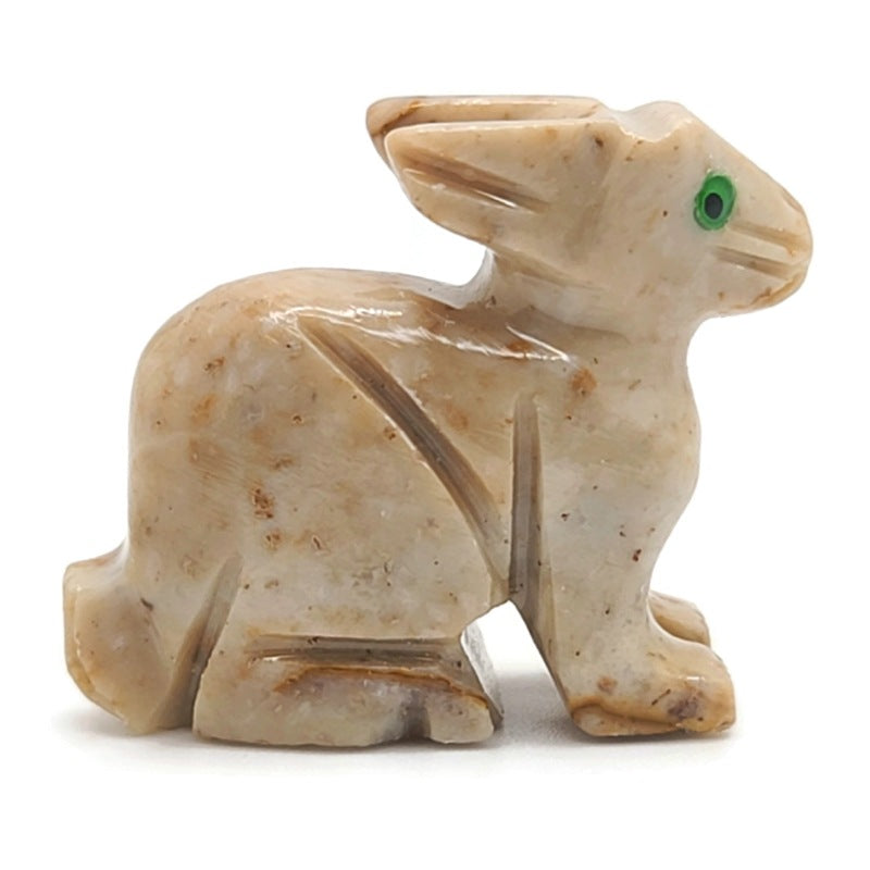 Thorn Ridge Rabbit Dolomite Spirit Animal Figurine B - Tan