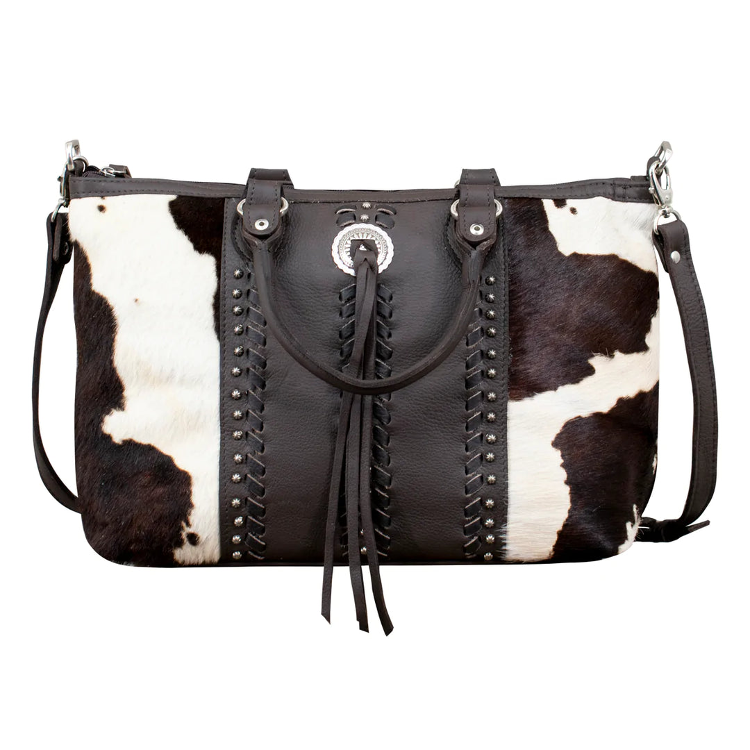 Cow Town Large Zip-Top Satchel w/ Secret Compartment