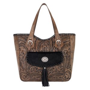 American West Annie's Secret Collection Large Zip Top Tote With Secret Compartment