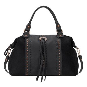 American West Cow Town Large Zip-Top Satchel w/ Secret Compartment