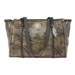 American West Colorful Sacred Bird Tote W/Secret Compartment