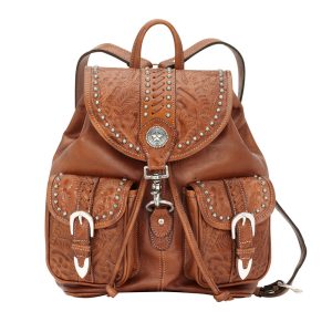 American West Retro Romance Backpack Antique Brown