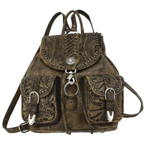 American West Retro Romance Backpack Distressed Charcoal