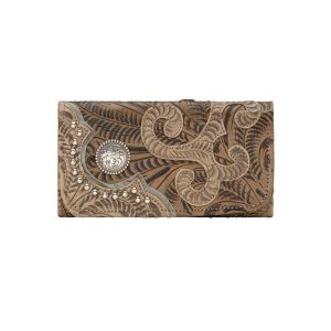 American West Annie's Secret Collection Ladies' Tri-Fold Wallet Sand