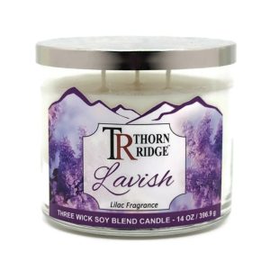 Lavish: Lilac Scented Three Wick Candle