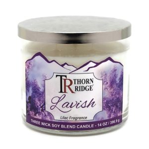 Lavish: Lilac Scented Three Wick Candle