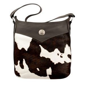 Cowtown Pony Soft Zip-Top Shoulder Hobo with Conceal Carry Pocket - Hair-On Hide Genuine Leather