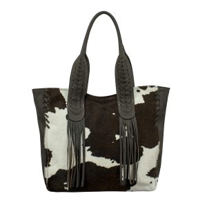 Cowtown Pony Large Zip Top Tote - Hair On Hide Genuine Leather