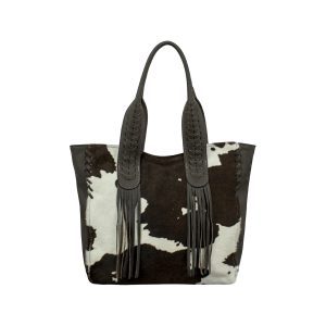 Cowtown Pony Small Zip Top Tote – Hair-On Hide Genuine Leather