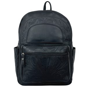 Classic Travel Backpack – Hand Tooled Genuine Leather